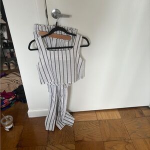 NWOT shein stripped tank and pants set